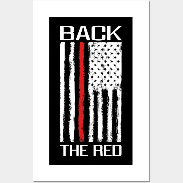 Thin Red Line - Fireman & Volunteer Firefighter Wall Art by 5StarDesigns